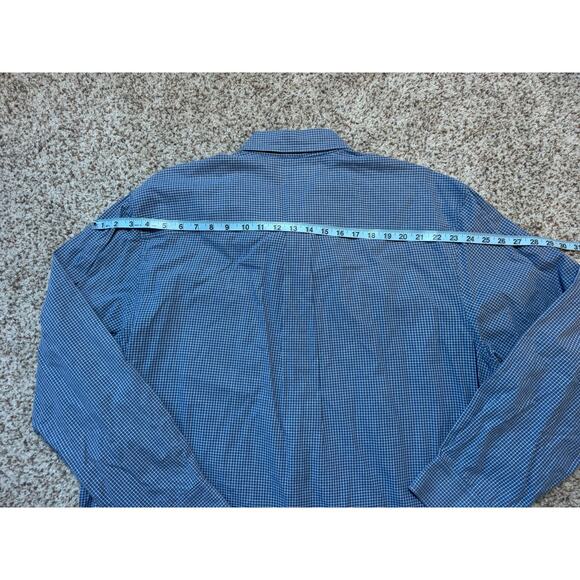 TIMBERLAND Button up; Long sleeve shirt, size Men's XXL, Blue pattern - Picture 4 of 9